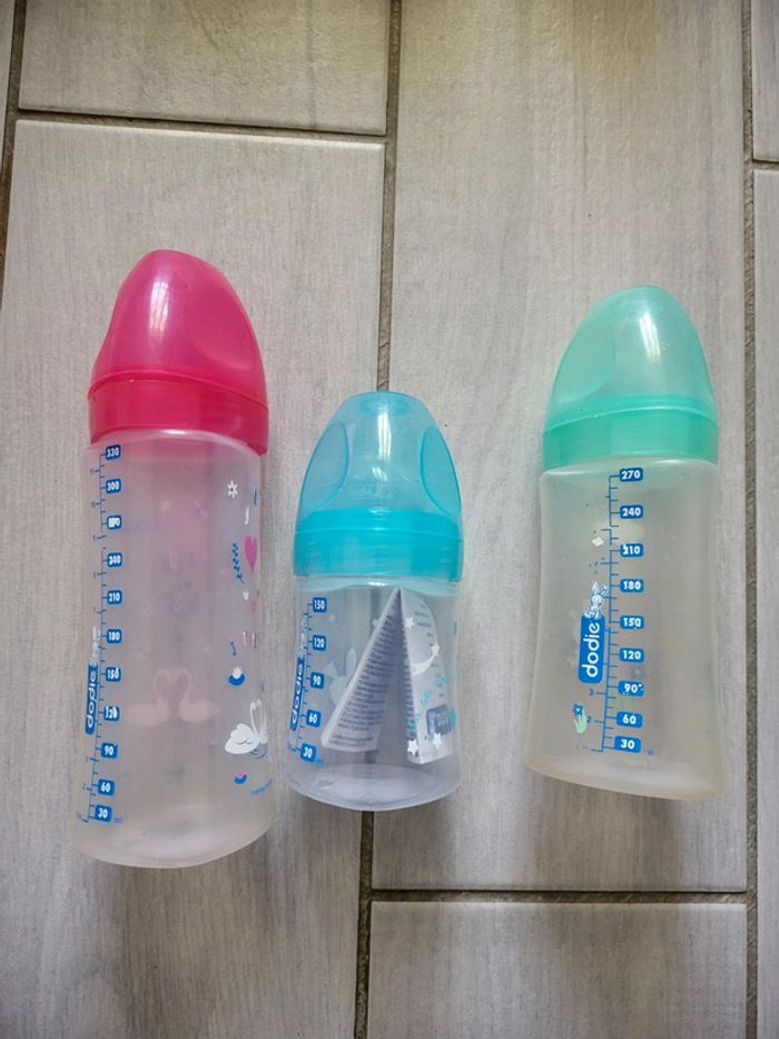 Lot de 3 biberons dodie 150ml 270ml 330ml