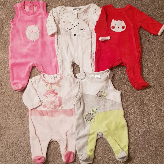 Lot de 5 pyjama fille 1 mois