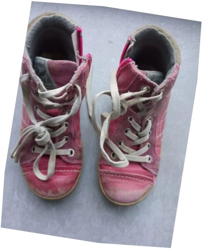 Baskets montantes cuir