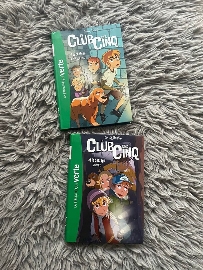 Lot de 2 livres le club des cinq - bibliothèque verte