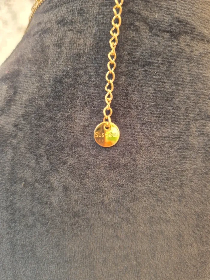 Collier Multi-rangs fantaisie doré - photo numéro 4