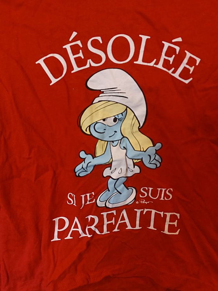 t shirt schtroumpfette 8 ans - photo numéro 2