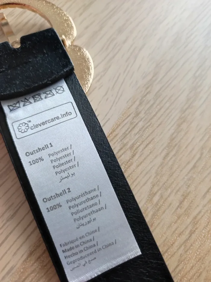 Ceinture noire boucle dorée neuf - photo numéro 2