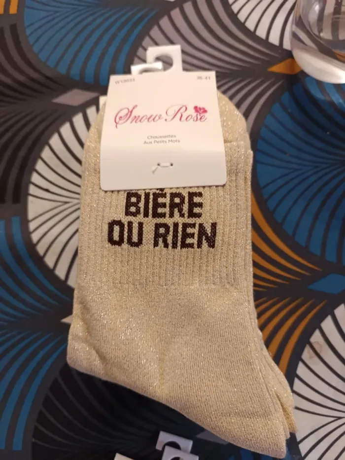 chaussettes femme message