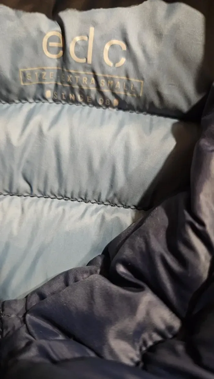 Doudoune bleue marine, taille XS, Esprit - photo numéro 2