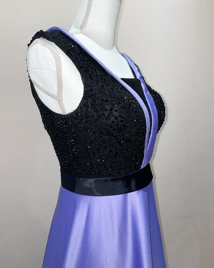 Robe de soirée noir et violette - photo numéro 3