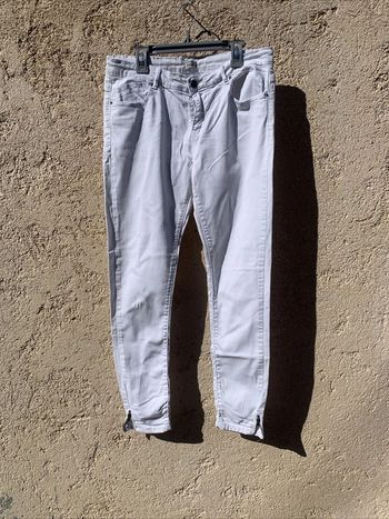 Pantalon Pantacourt Jeans blanc Pimkie TL