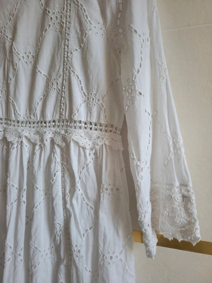 Robe blanche brodée - Zara - photo numéro 2