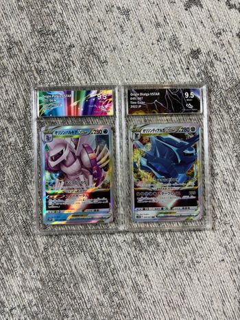 Lot x2 Cartes Pokémon Dialga et Palkia VSTAR Japonaise Gradée Collect Aura 9.5
