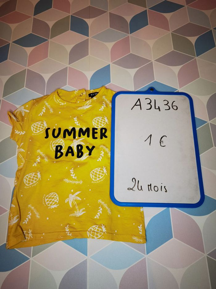 A3436 - tee-shirt garçon 24 mois - photo numéro 3