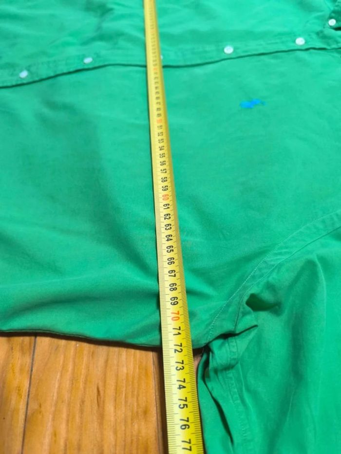 Chemise Ralph Lauren - Blake - Logo brodé bleu - Vert clair - Taille XL - photo numéro 13