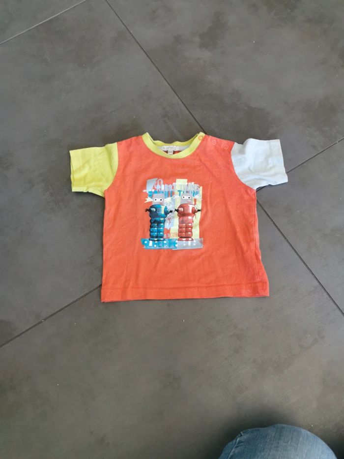 Tee-shirt manches courtes robots in extenso 18 mois