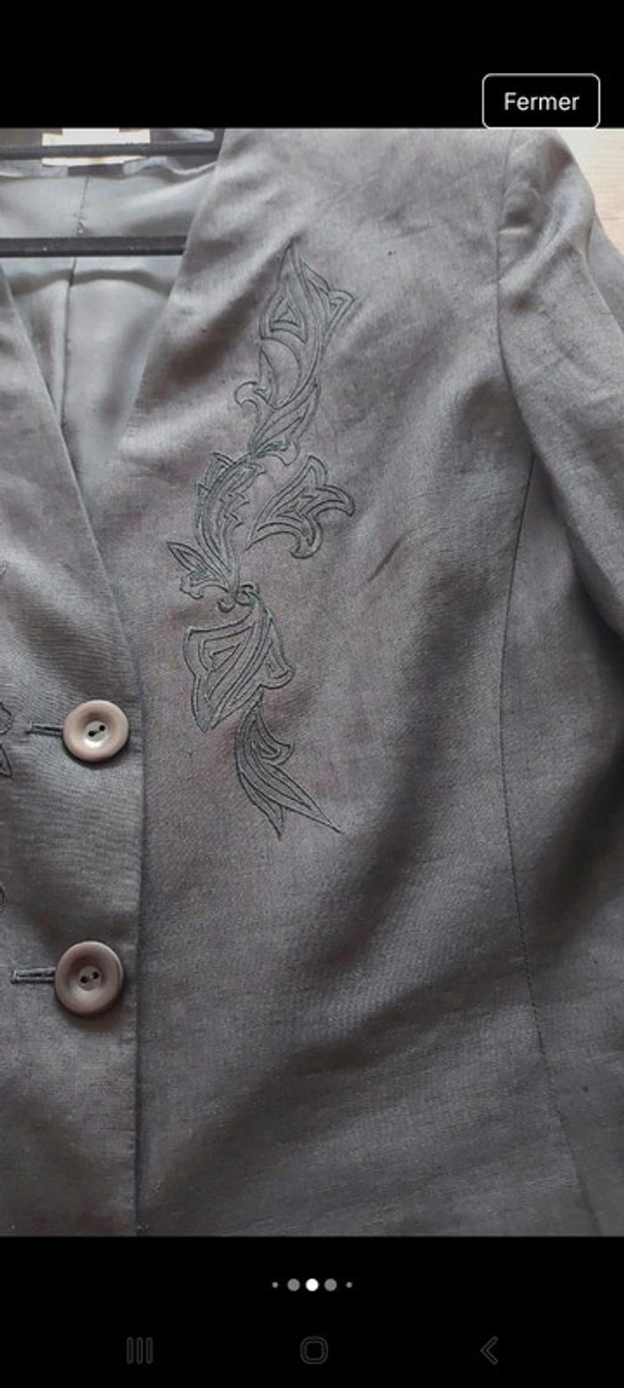Blazer Synonyme de Georges Rech t 46 en lin - photo numéro 6
