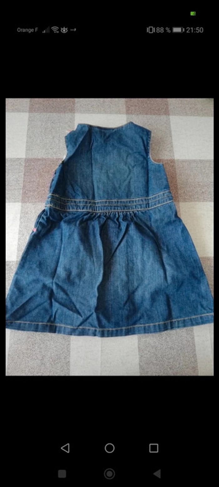 Robe bleue jean sans manches Disney Minnie 18 mois - photo numéro 4