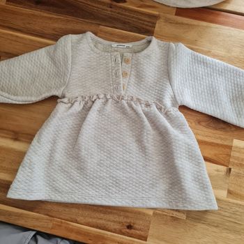 Robe molletonnée beige 68cm 🤍