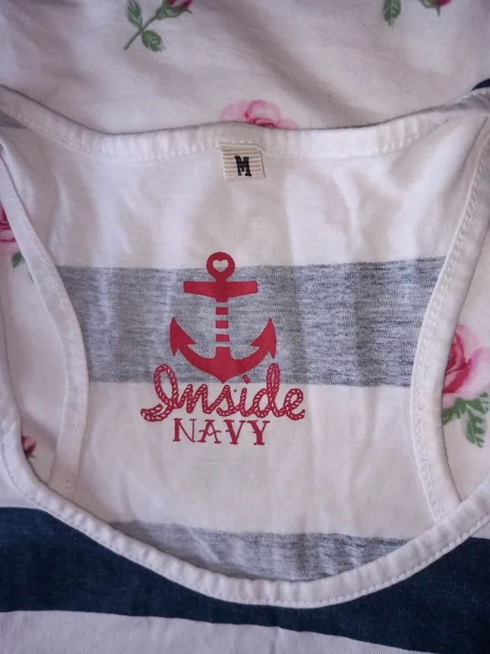 Débardeur T-shirt navy marine - photo numéro 3