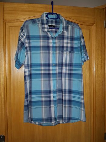 Chemise bleu à carreaux brice