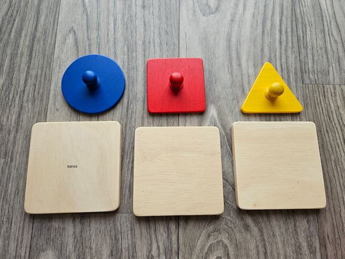 Trio de formes géométriques  à encastrer Ateliers Montessori Oxybul - photo numéro 3
