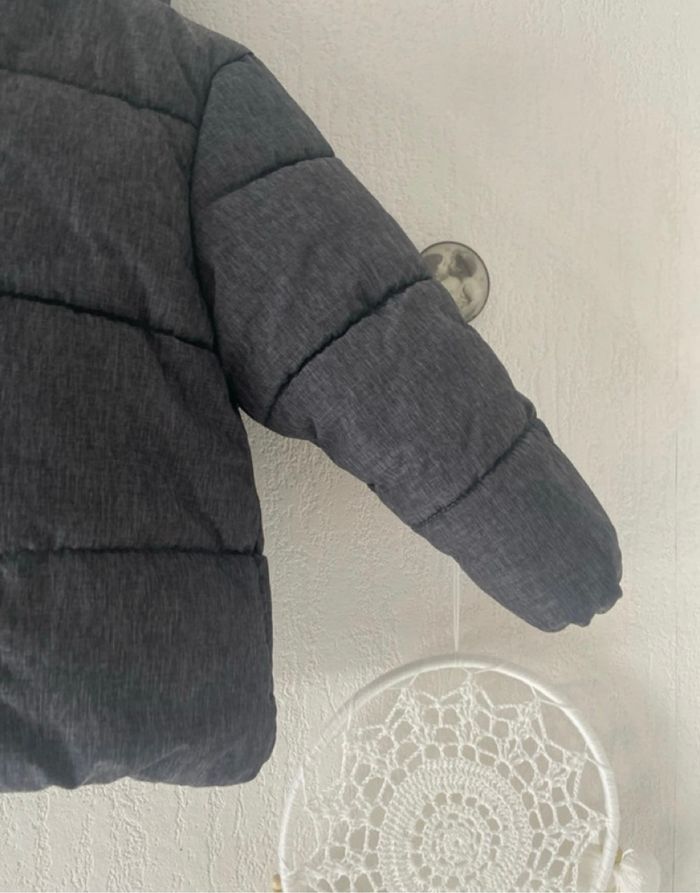 doudoune grise avec capuche In Extenso  18 mois - photo numéro 5
