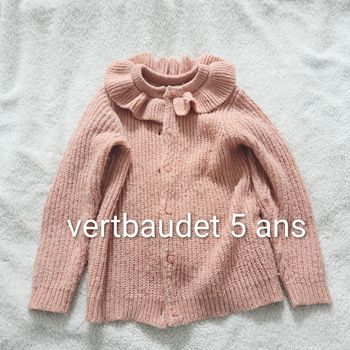 Gilet verbaudet 5 ans vœux rose