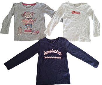 Lot de 3 t-shirts ML fille 3 ans TBE
