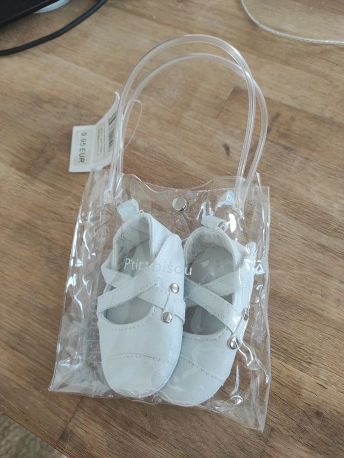Chaussons cérémonie blanc naissance - photo numéro 4