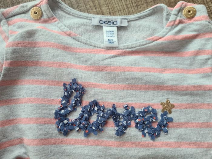 Pull fin Okaïdi 4 ans parfait état - photo numéro 2