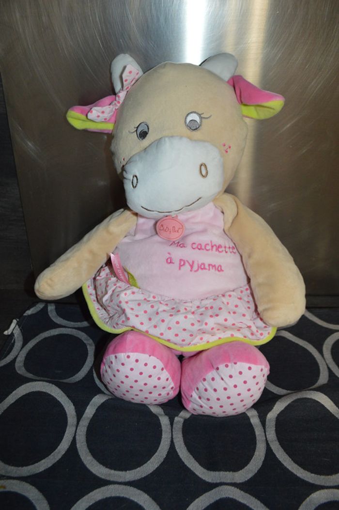 Doudou Range Pyjama Vache Coquillette Baby Nat 60 cm