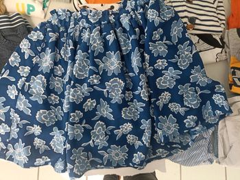 Jupe fleurie taille élastique