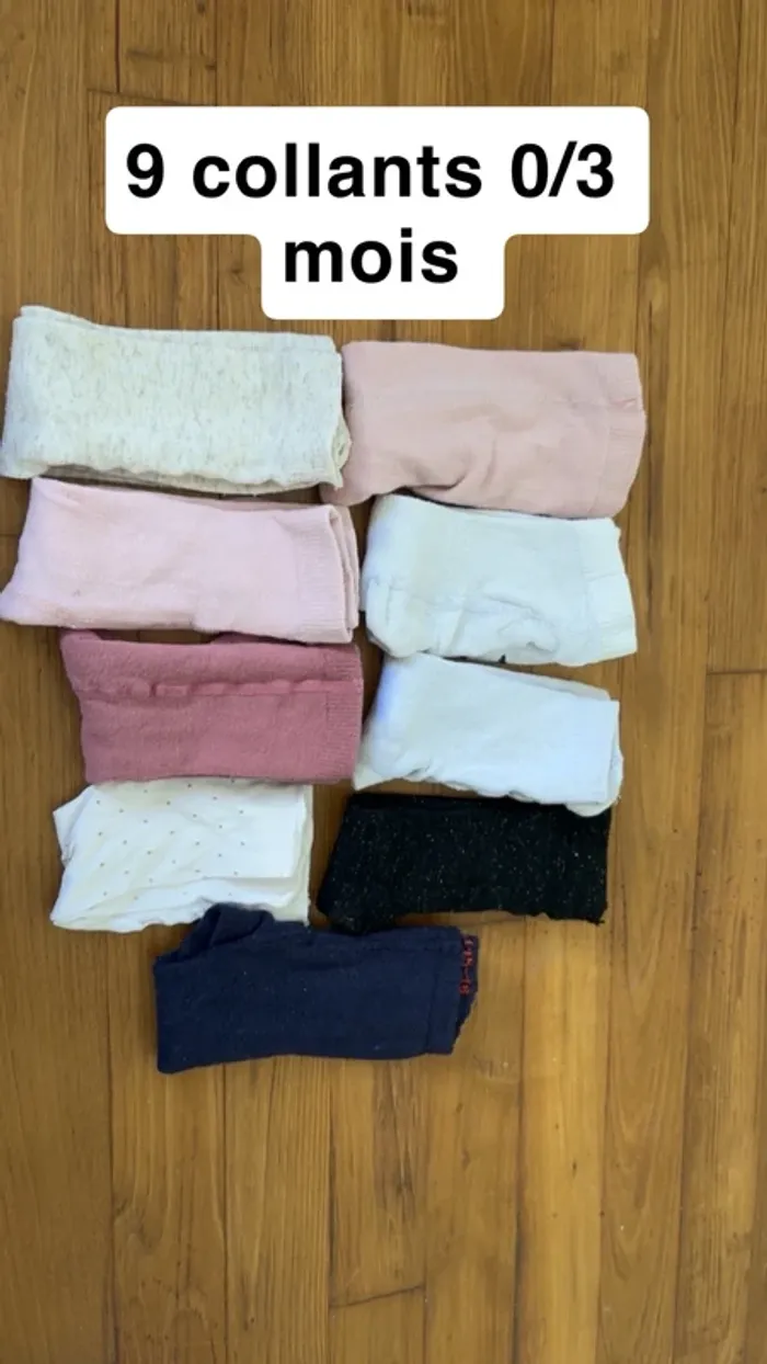 Lot 9 paires de collants