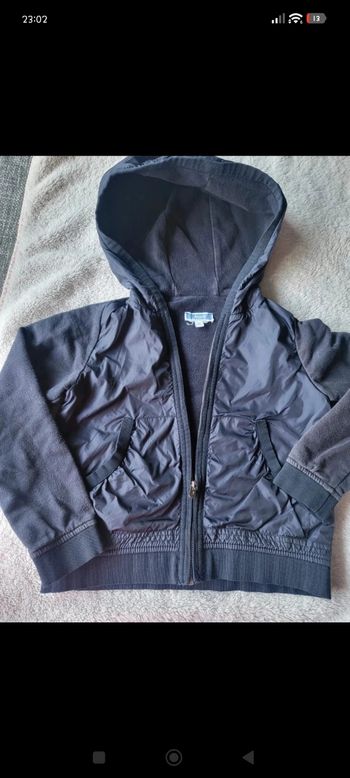 veste jacadi 6 ans capuche polaire bleu marine