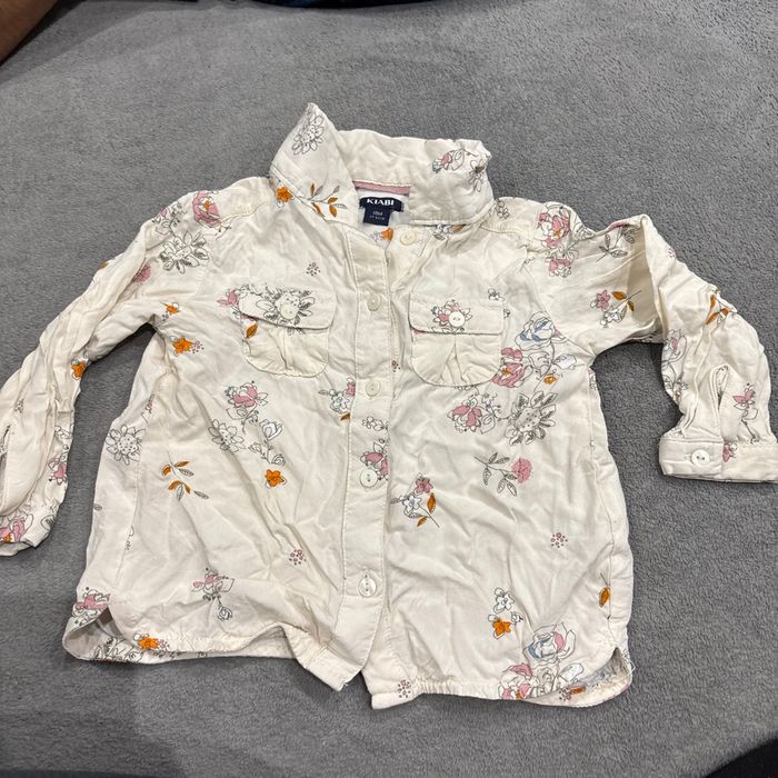 Chemise bébé à fleurs