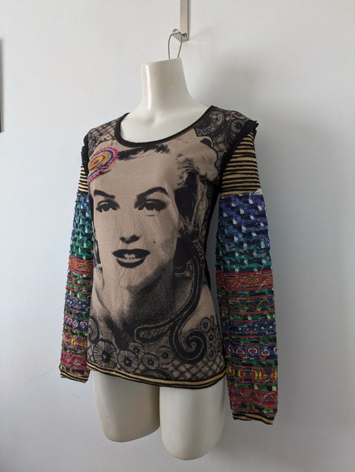 Top manches longues - Desigual by Christian Lacroix Marilyn Monroe - taille M - photo numéro 3