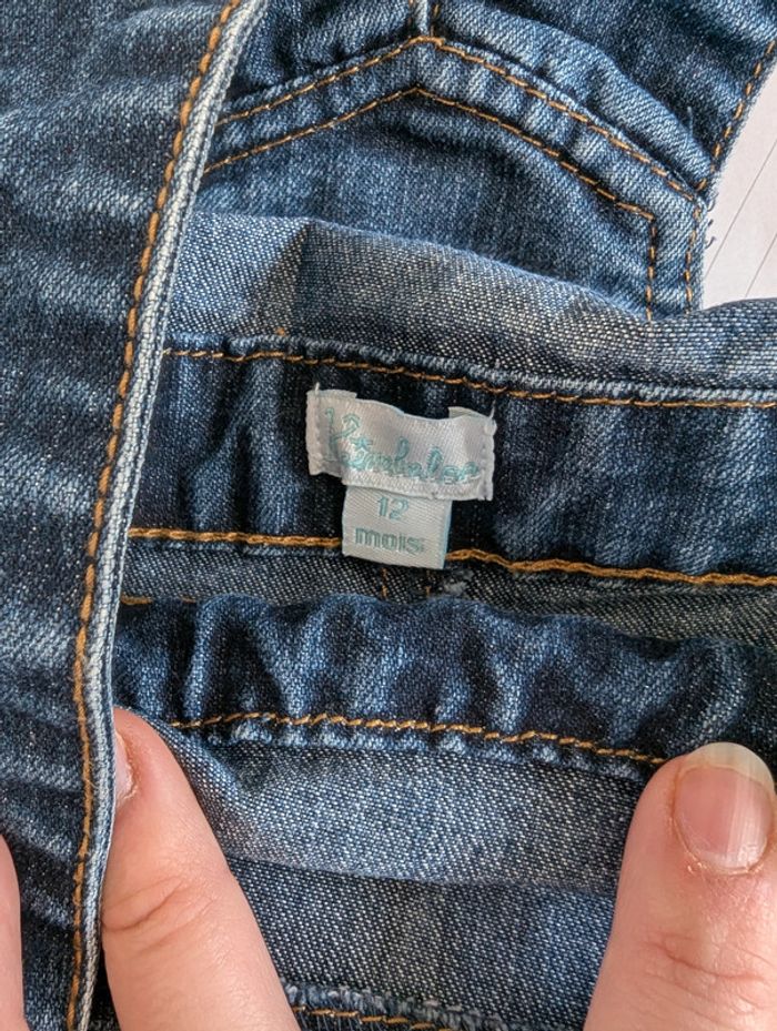 Salopette en jean - 12 mois - Kimbaloo - photo numéro 2