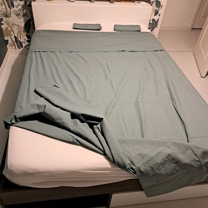 Drap plat vert tissaia