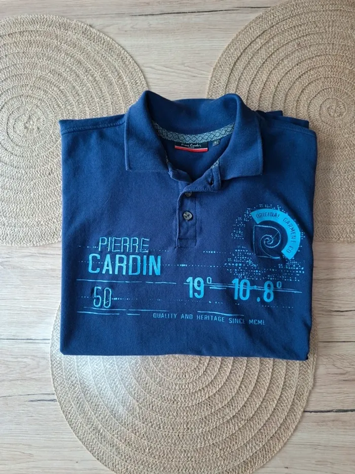 Polo Pierre Cardin bleu marine taille L - photo numéro 2