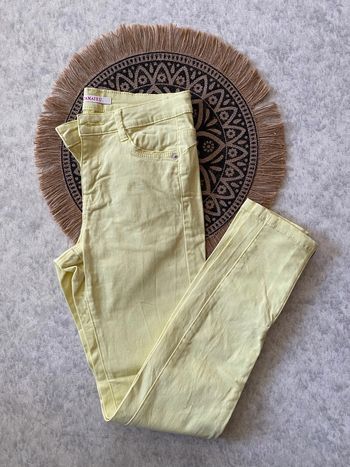 Pantalon jaune slim Camaieu