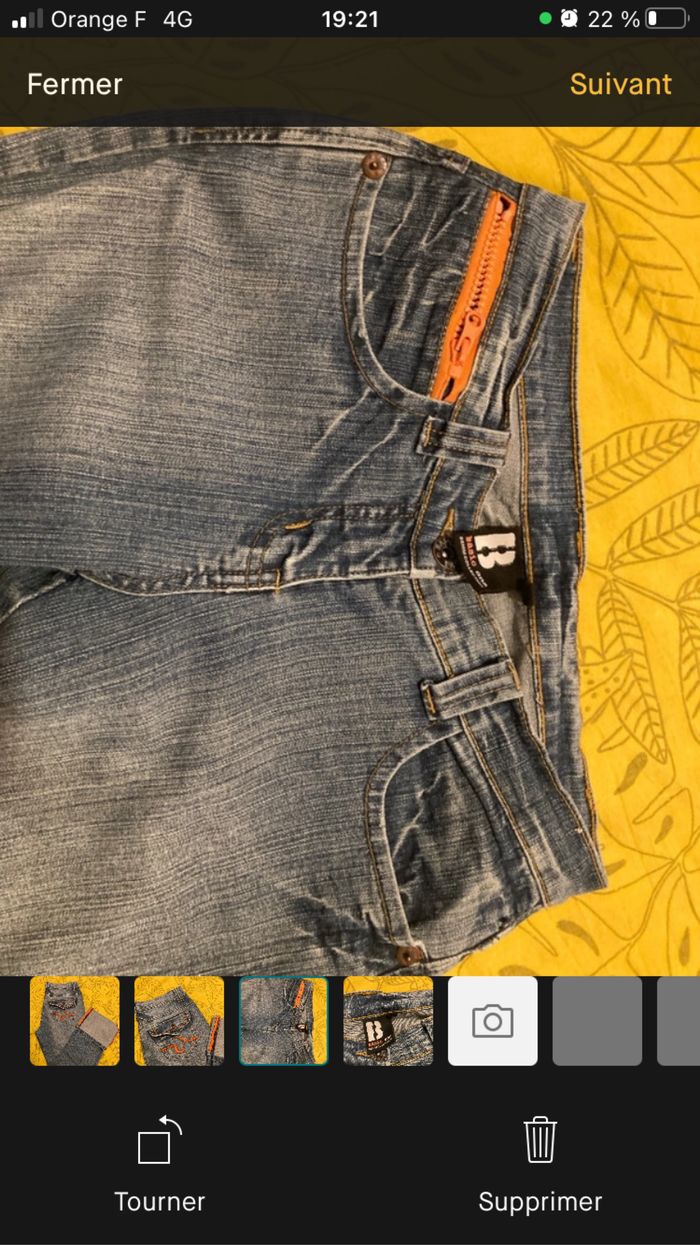 Pantacours jeans T.38 - photo numéro 3