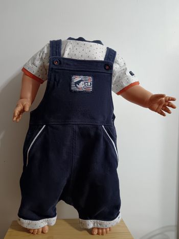 Ensemble salopette short garçon 9 mois 