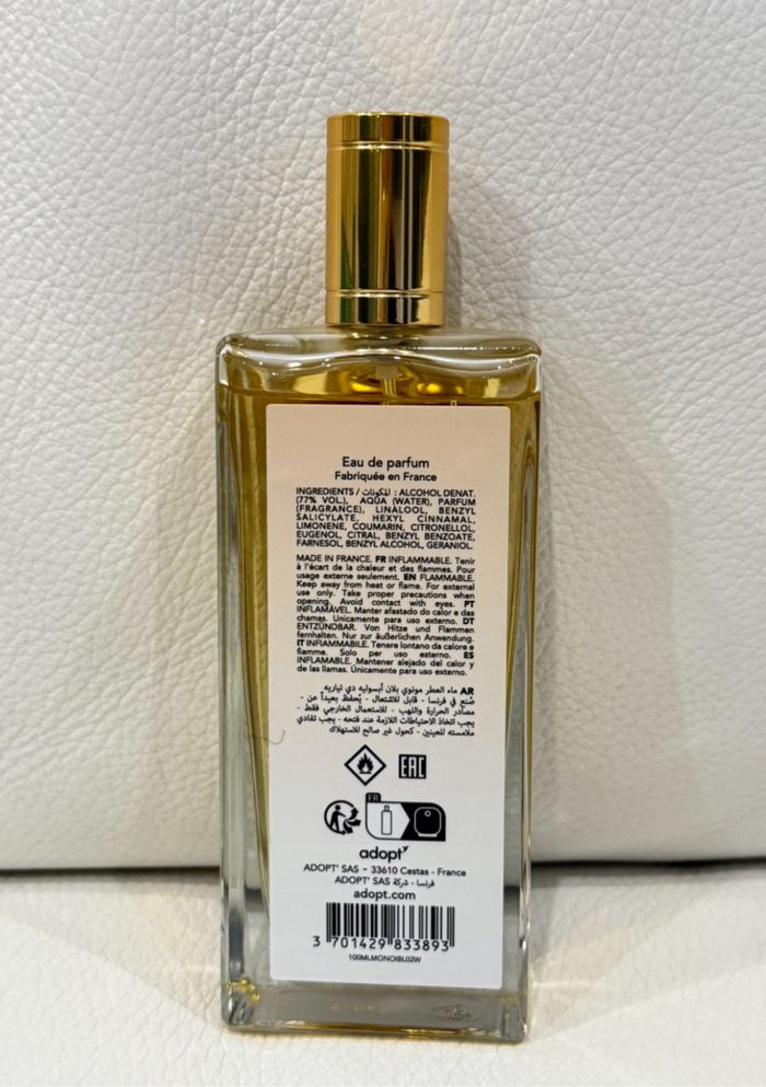 Eau de parfum Adopt’ Monoï blanc Absolue de tiaré 100ml neuf scellé. - photo numéro 2