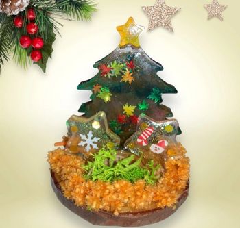 Sapin en resine 6x6cm