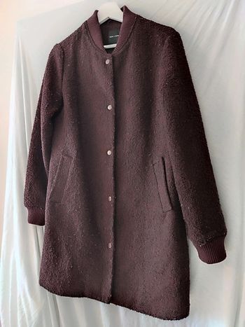 Manteau style bomber, bordeau chiné