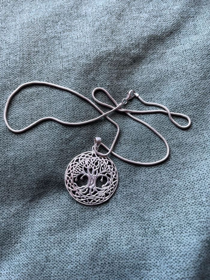 Collier celtique arbre de vie en argent sterling - photo numéro 2