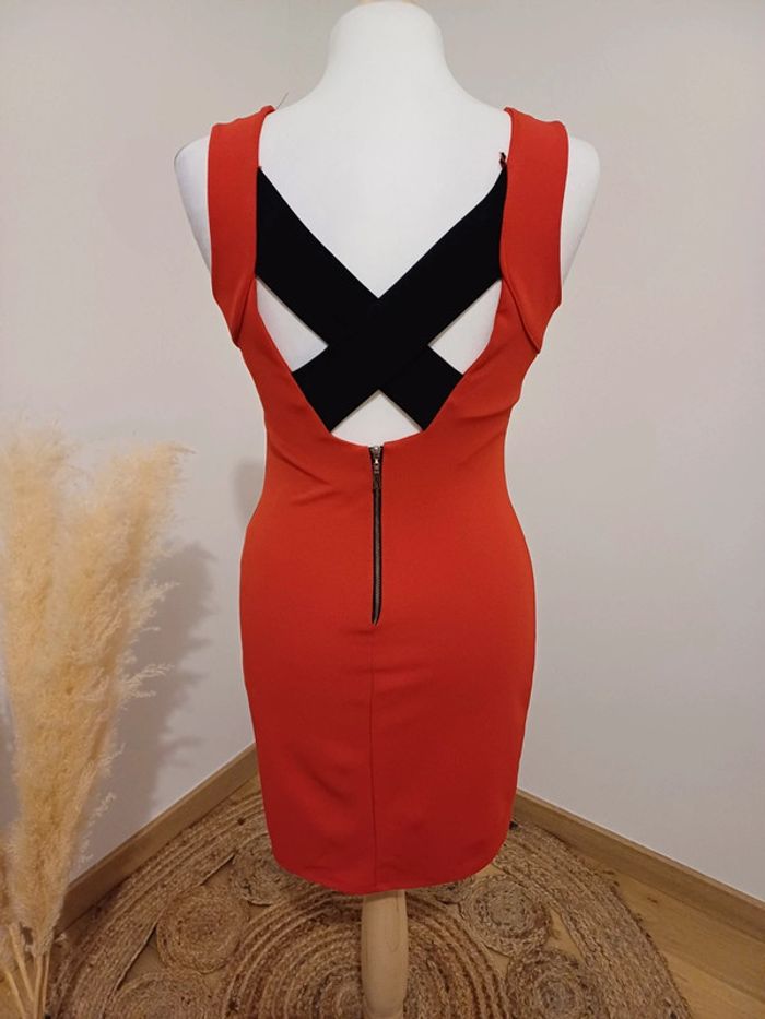Robe chic noire et rouge taille petit S 36 - photo numéro 5