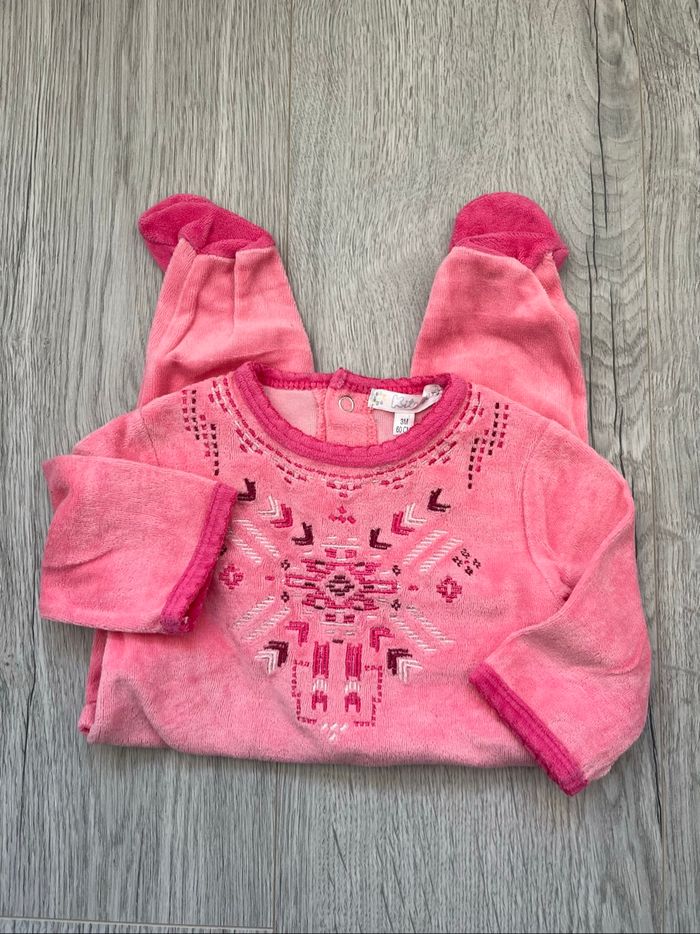 Pyjama rose bébé Kitchoun – 3 mois / 60 cm 🌸