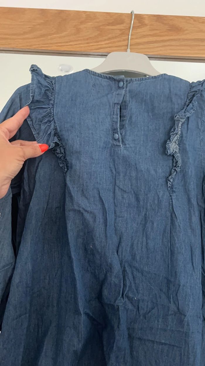 Robe jean 12 ans Vertbaudet avec broderie sur manche - photo numéro 4