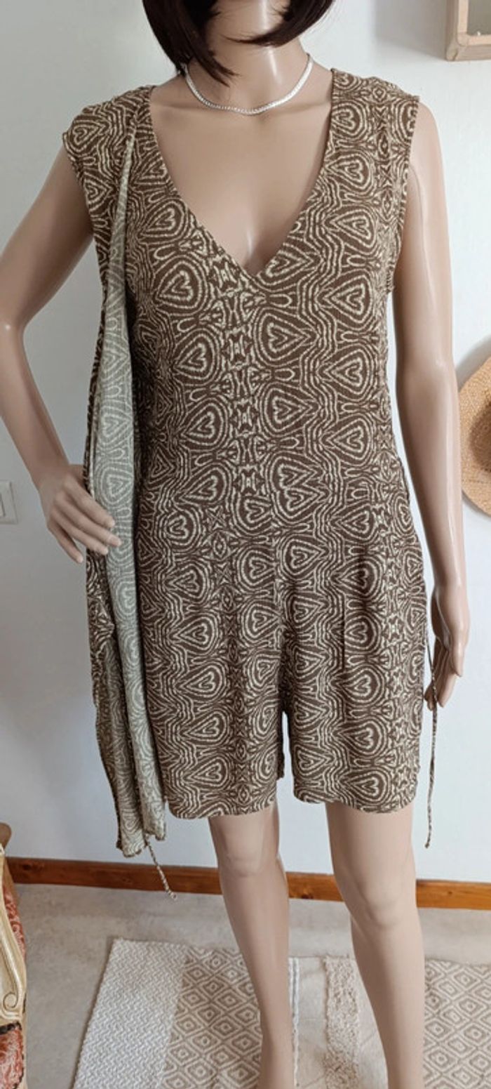 Combishort LPB beige marron taille L - photo numéro 5