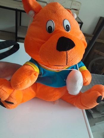 Peluche orange ht 37 cm