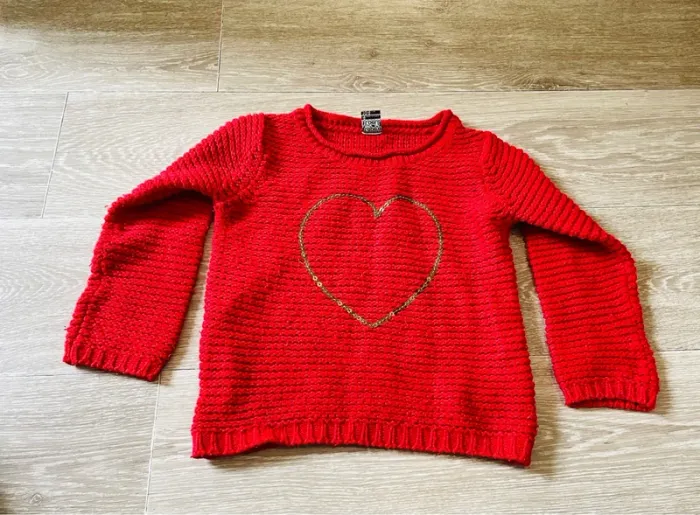 Pull chaud rouge 4 ans tape à l’œil - photo numéro 2
