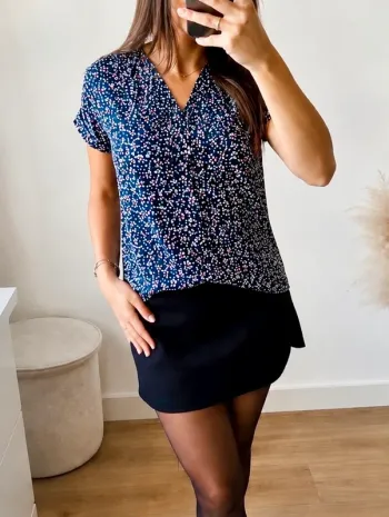 Blouse Zara fluide imprimée fleurie – ultra facile à porter - Taile XS